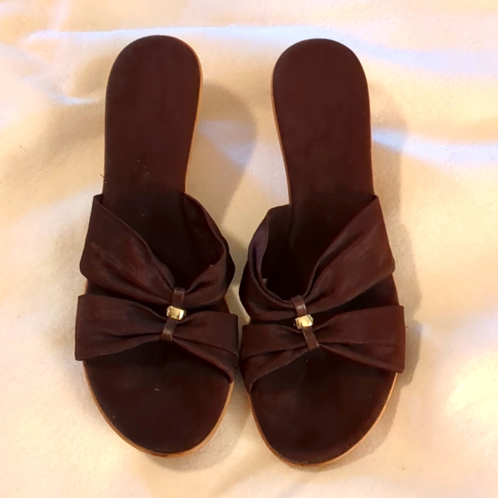 Dark Brown Italian Shoemakers Sandals Size 10